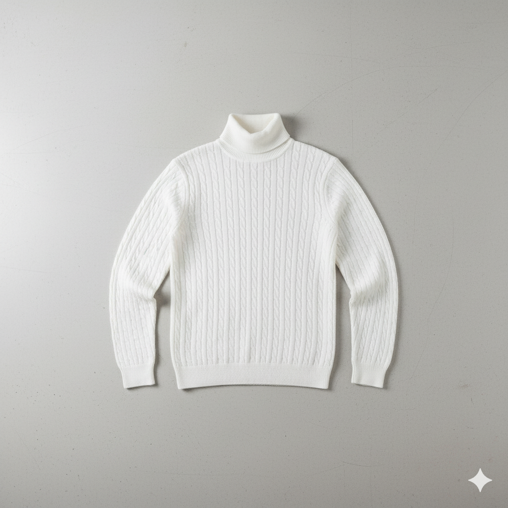 Herren Strickpullover mit Rollkragen | Slim Fit | Winter