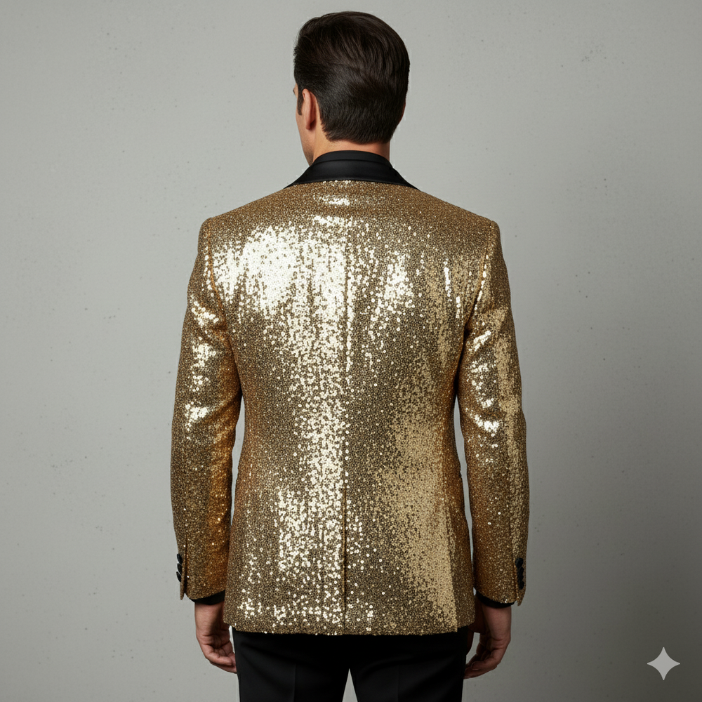 Herren Sakko mit Pailletten | Festlich & Elegant | Slim Fit
