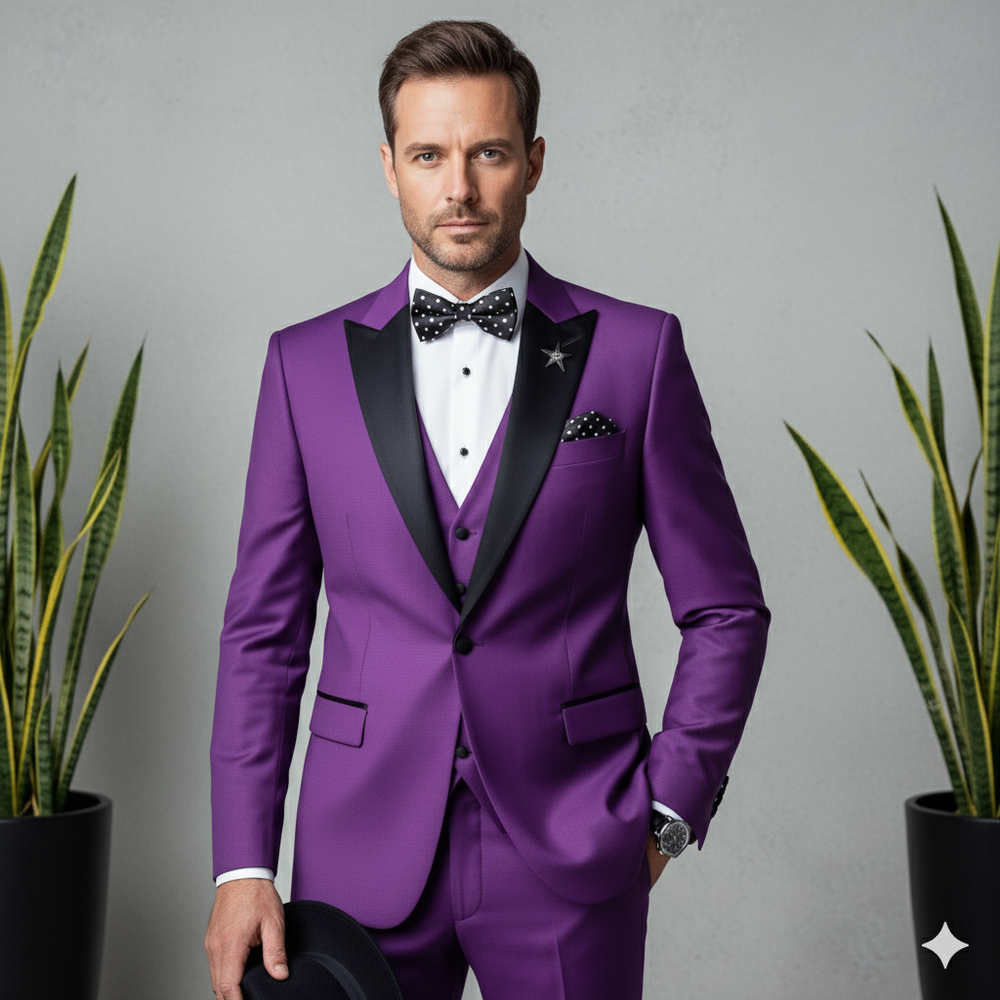 Herren 3-teiliger Anzug Slim Fit | Business Hochzeit Smoking