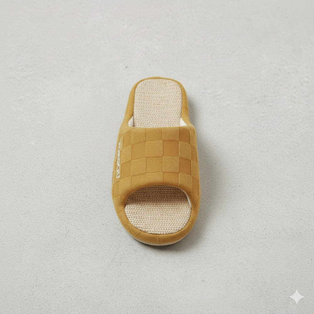 Leichte Damen Hausschuhe aus Leinen | Atmungsaktiv & für drinnen