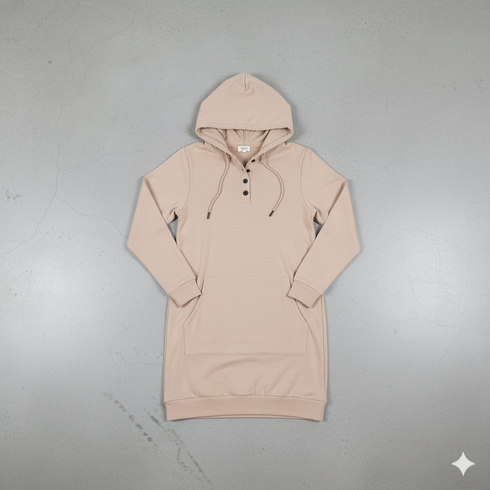 Lässiges Damen Hoodie mit Knopfleist