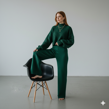 Damen Rollkragen Set mit Langarm | Lässig & Bequem | Winter