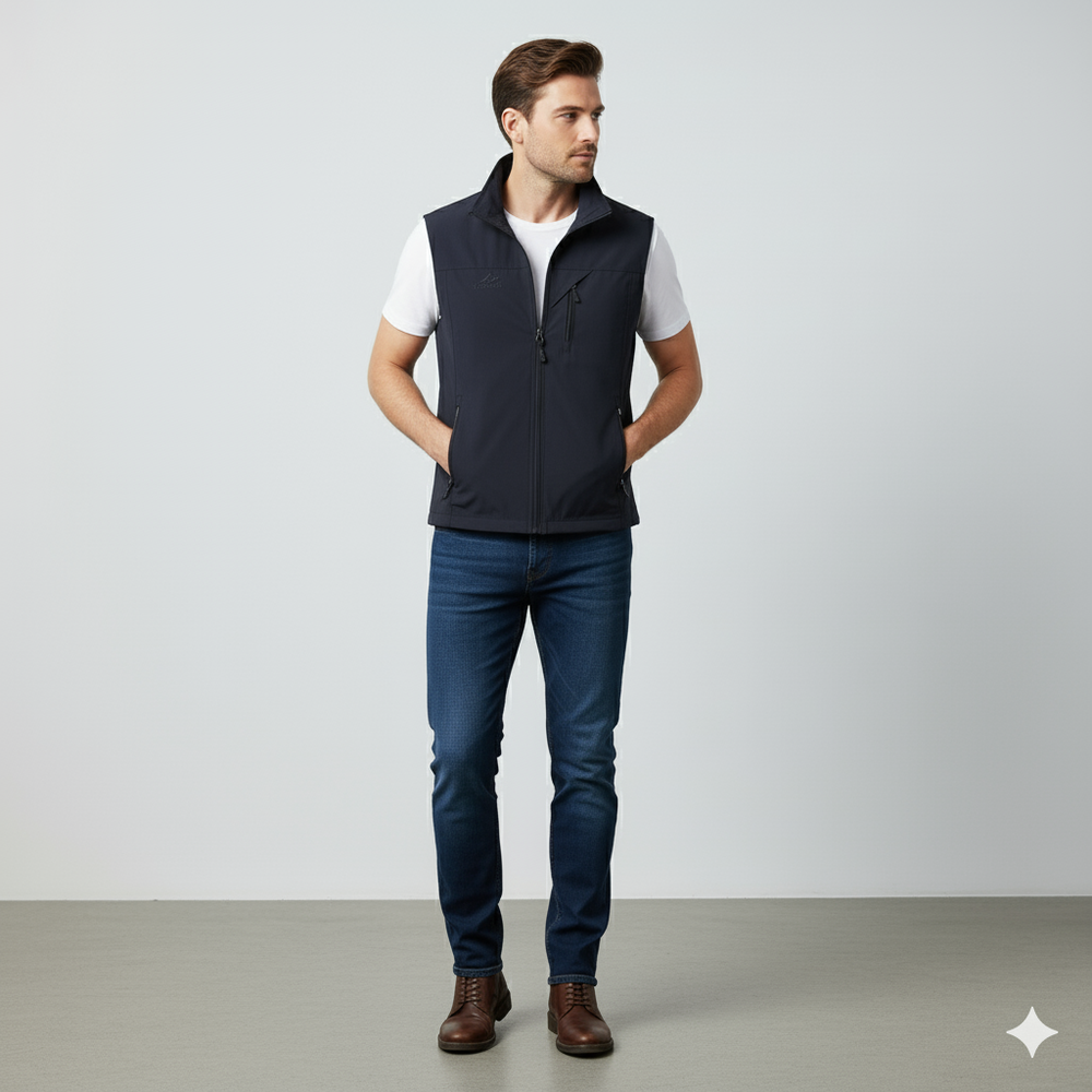 Herren Outdoor Weste mit Reißverschluss | Leicht & Atmungsaktiv