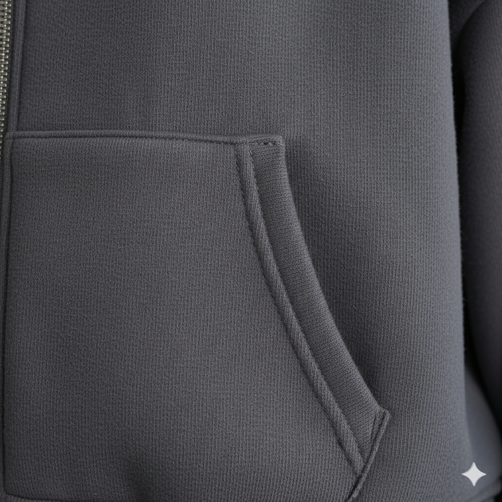 Kurz geschnittener Damen Hoodie mit Reißverschluss