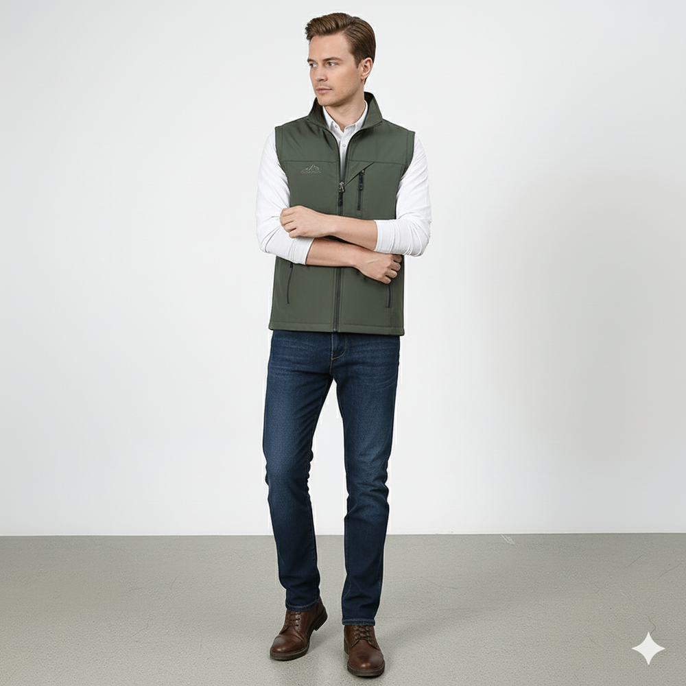 Herren Freizeitweste mit Reißverschluss | Leicht & Atmungsaktiv | Herbst