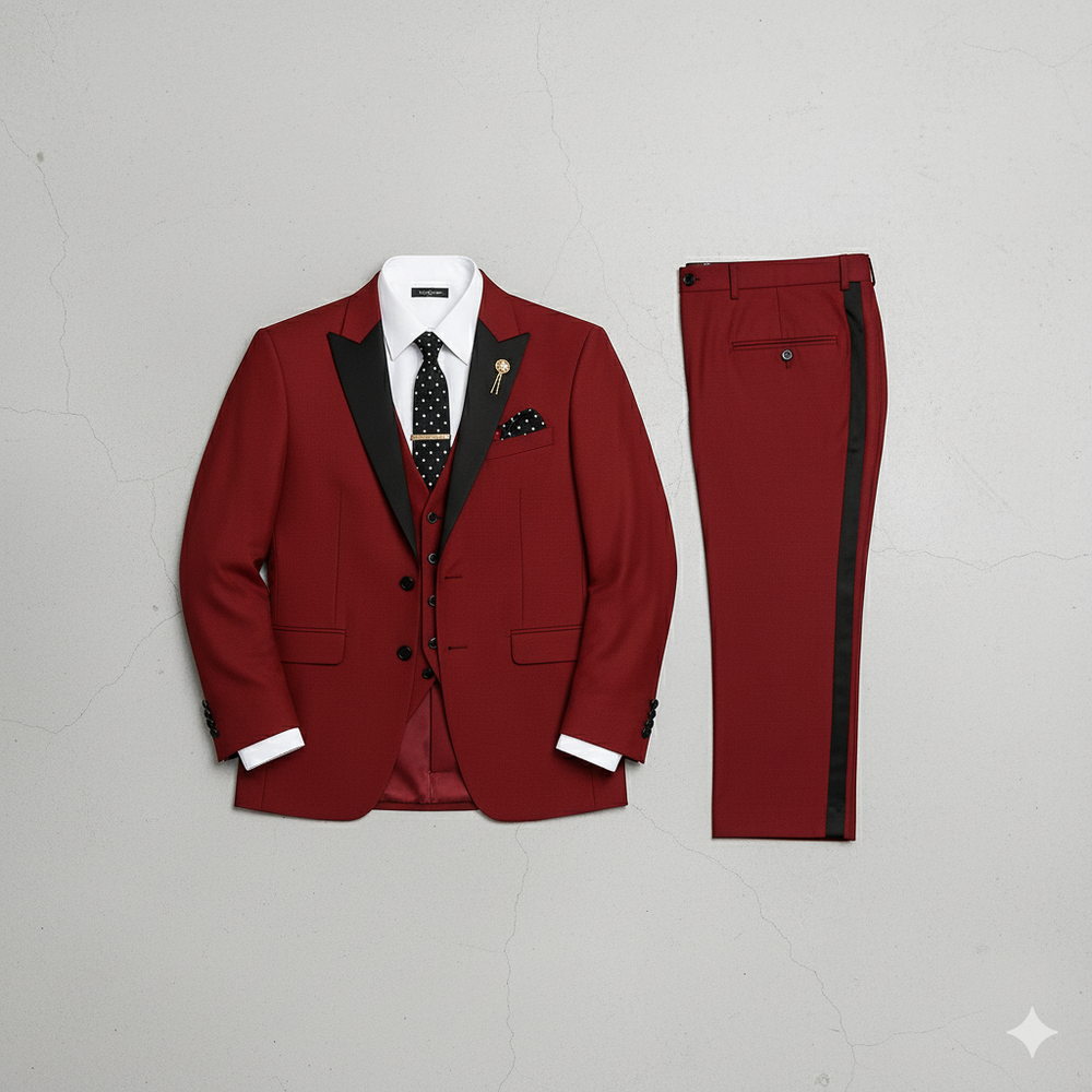 Herren 3-teiliger Anzug Slim Fit | Business Hochzeit Smoking