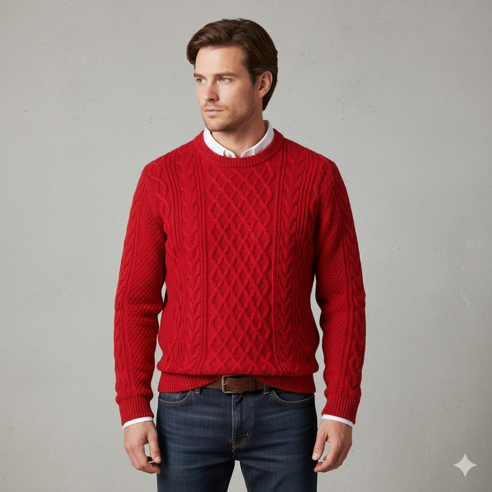 Herren Strickpullover mit Strukturmuster | Modern & Warm | Winter