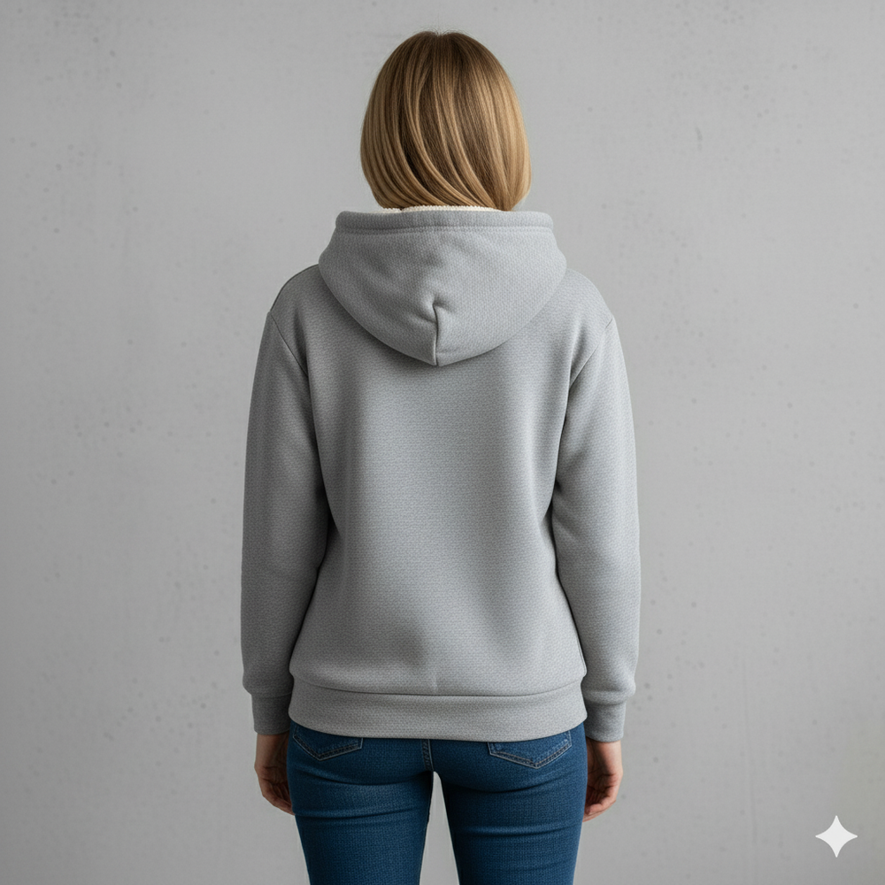 Kuscheliger Damen Hoodie mit Teddyfutter