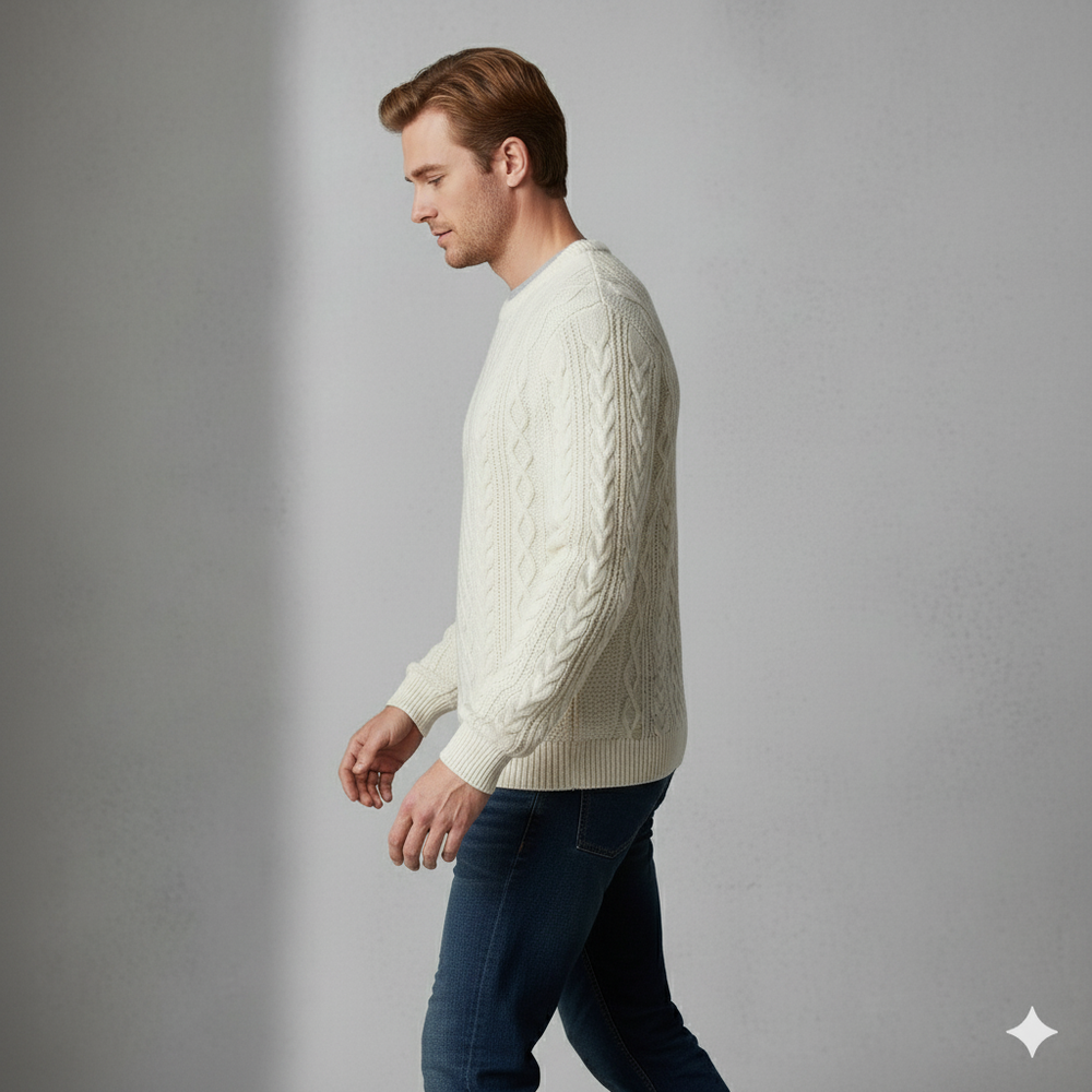 Herren Strickpullover mit Strukturmuster | Modern & Warm | Winter