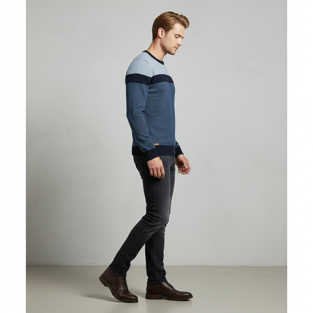 Gemusterter Strickpullover für Herren