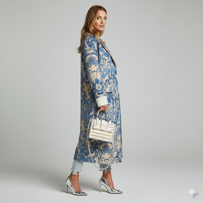 Damen Wollmantel mit Karomuster | Oversize & Warm | Winter