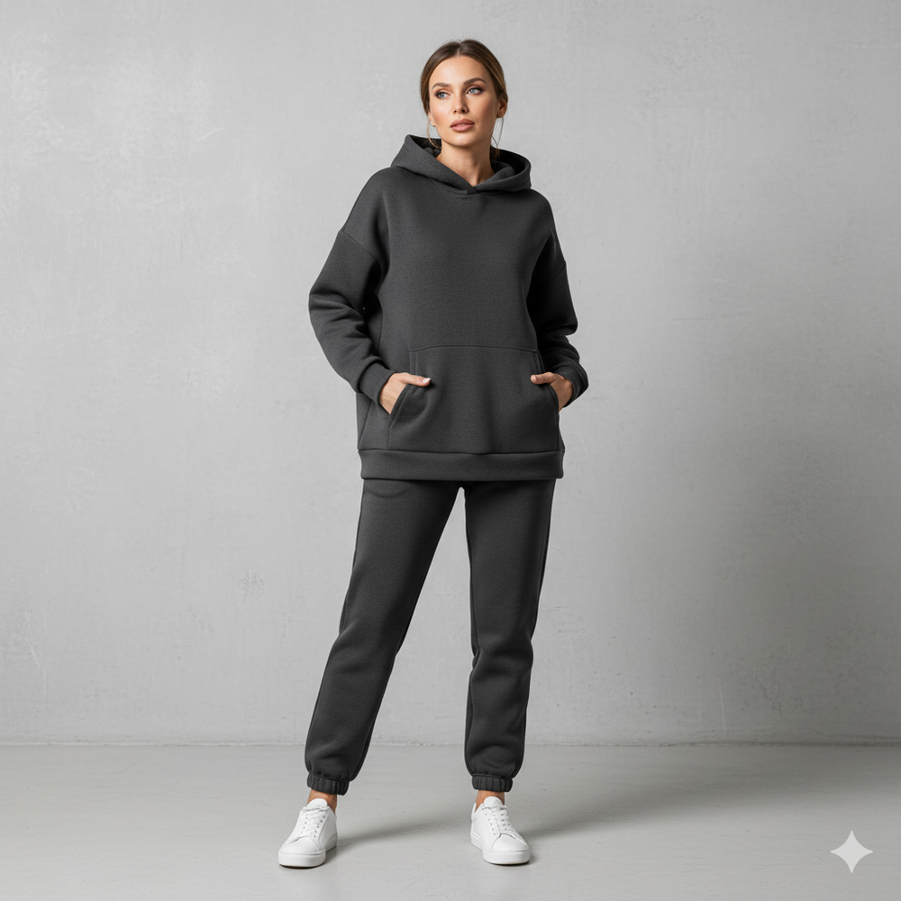 Warmer Damen Hoodie Zweiteiler | Bequem für Herbst & Winter