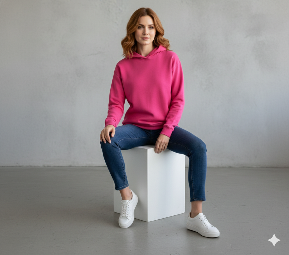 Lässiger Damen Hoodie mit Rückendruck