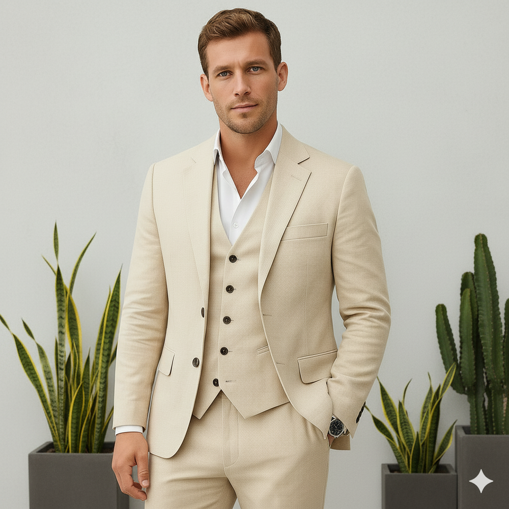 Leichter Herrenanzug aus Leinen | Herbst & Business