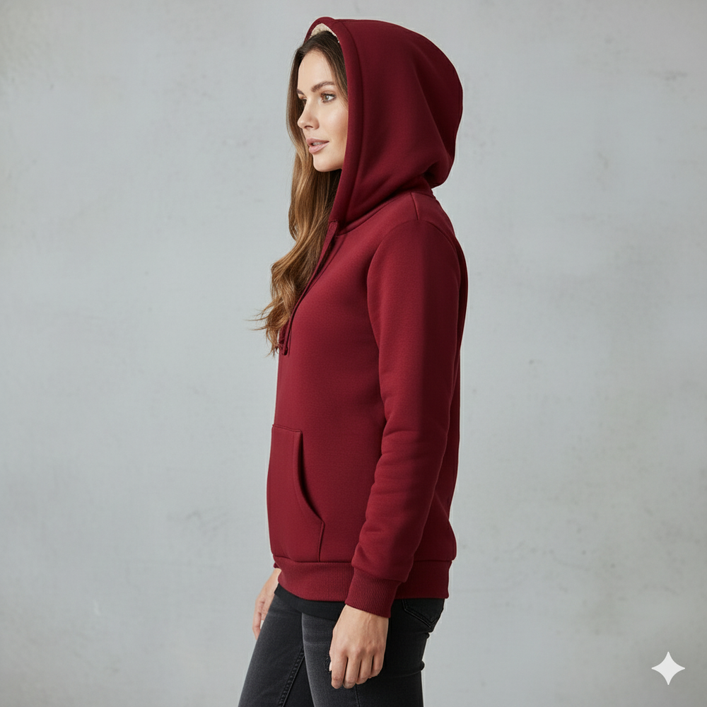 Kuscheliger Damen Hoodie mit Teddyfutter
