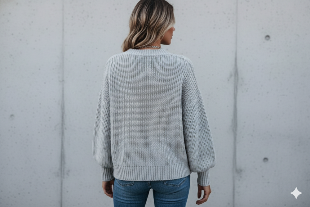 Locker gestrickter Damenpullover | Oversize & Freizeit