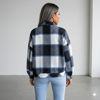 Damen Karo Hemdjacke | Lässig & Weich | Herbst