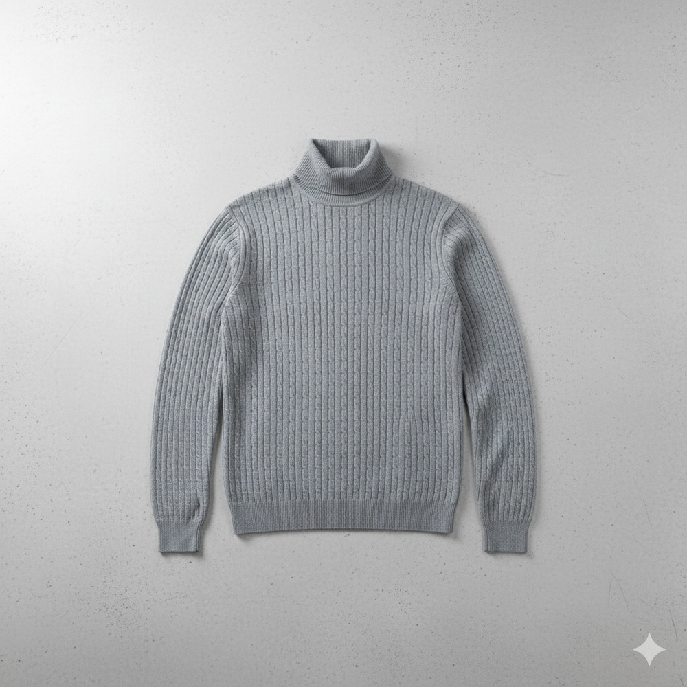 Herren Strickpullover mit Rollkragen | Slim Fit | Winter