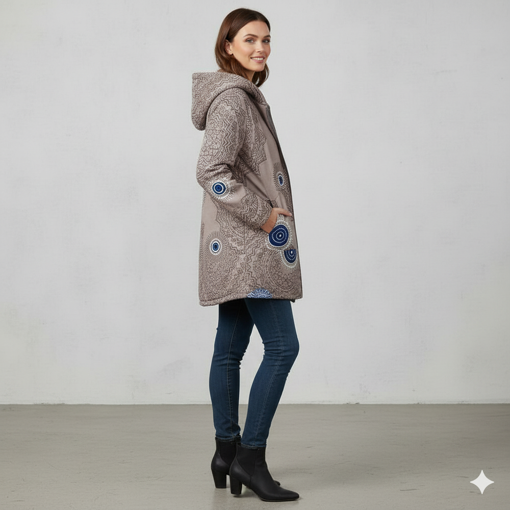 Damen Fleecejacke mit Kapuze | Plüsch & Kuschelig | Herbst/Winter