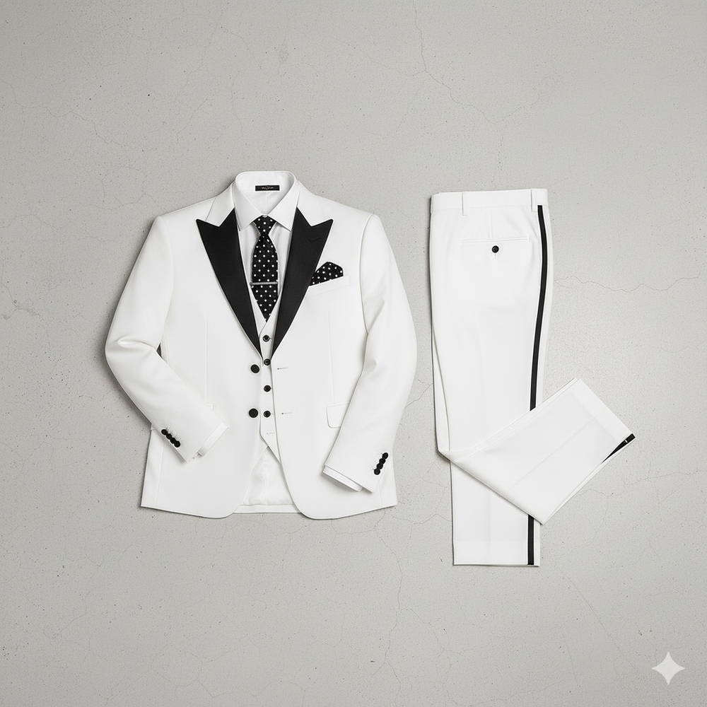 Herren 3-teiliger Anzug Slim Fit | Business Hochzeit Smoking