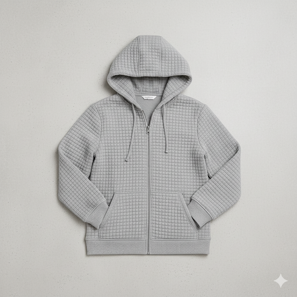 Leichter Damen Kapuzen Strickjacke mit Reißverschluss | Übergang