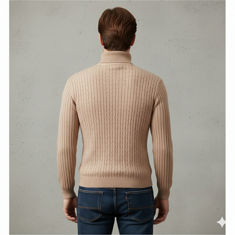 Feiner Herren Strickpullover mit Rollkragen