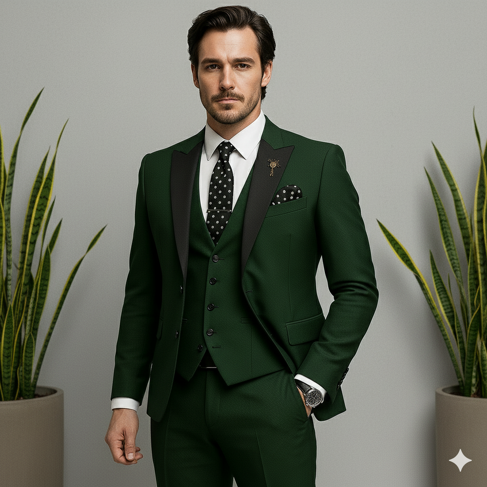 Herren 3-teiliger Anzug Slim Fit | Business Hochzeit Smoking