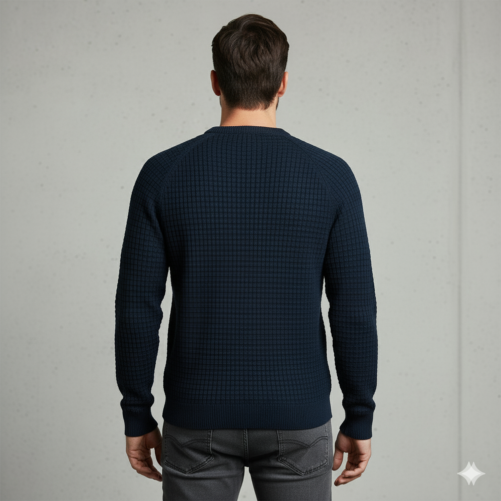 Herren Baumwollpullover mit Karomuster | Modern & Bequem