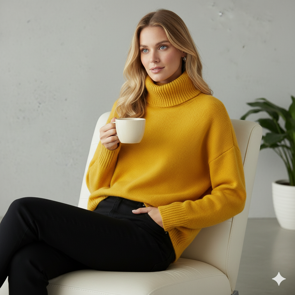 Kuscheliger Damenpullover mit Rollkragen | Warm für Herbst/Winter