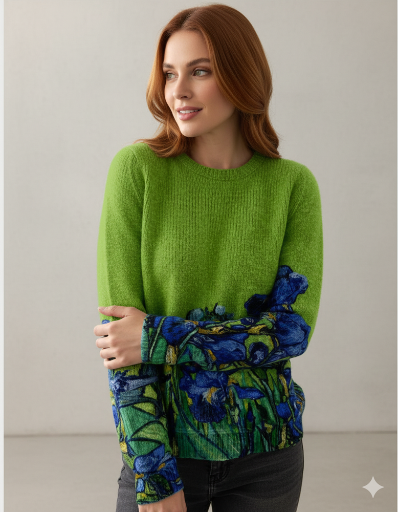 Damen Strickpullover mit Rundhals | Winter | Norweger-Muster