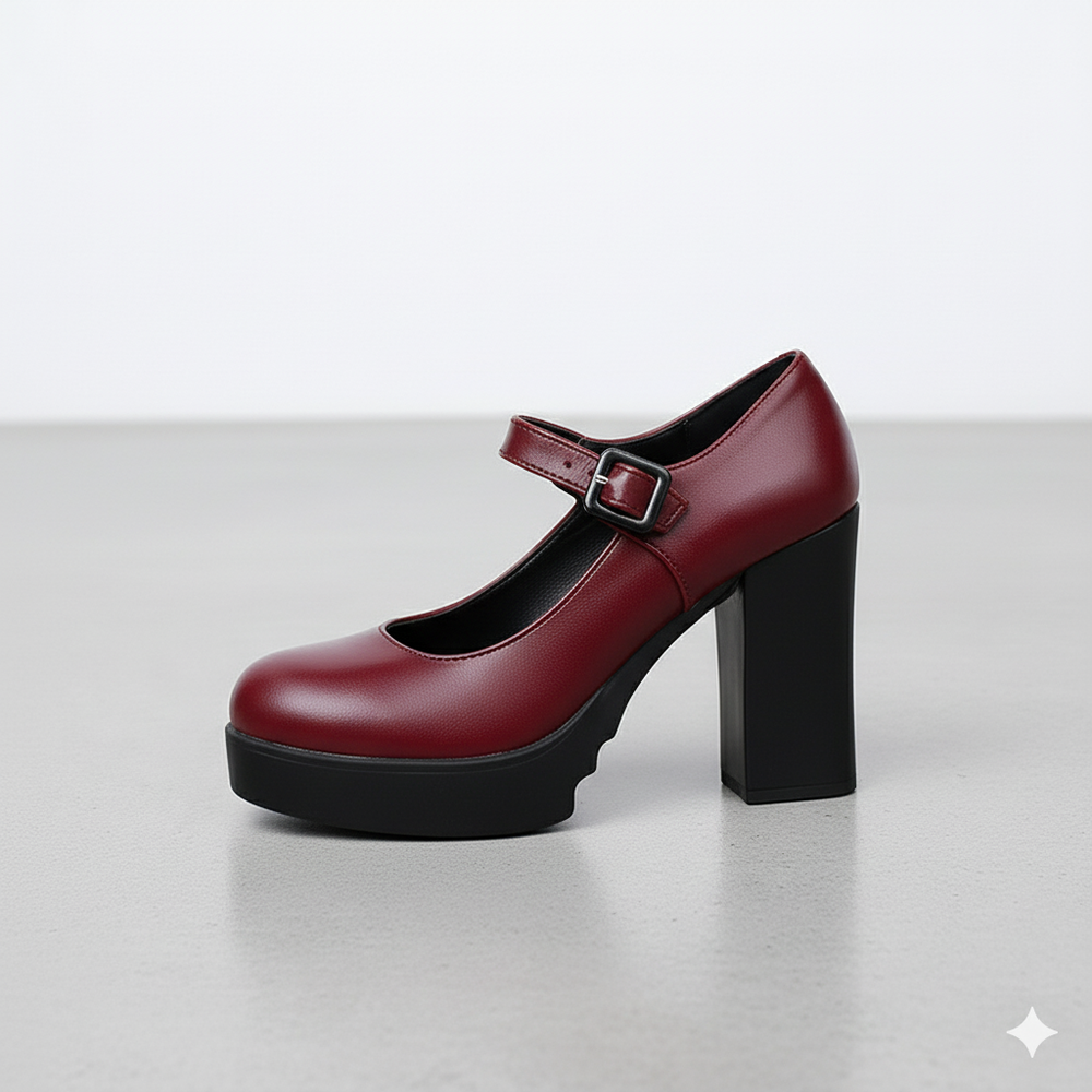 Damen Mary Jane Pumps | Klassisch mit Blockabsatz & Riemen