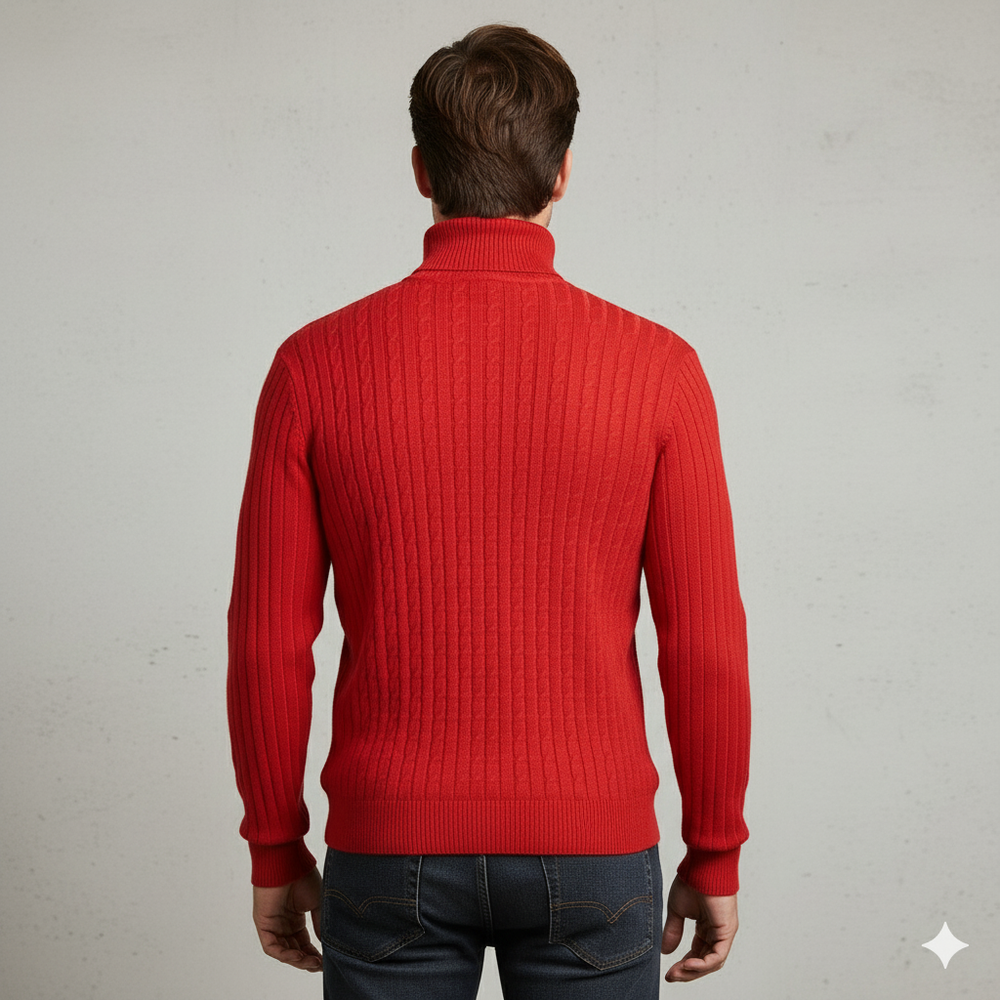 Feiner Herren Strickpullover mit Rollkragen