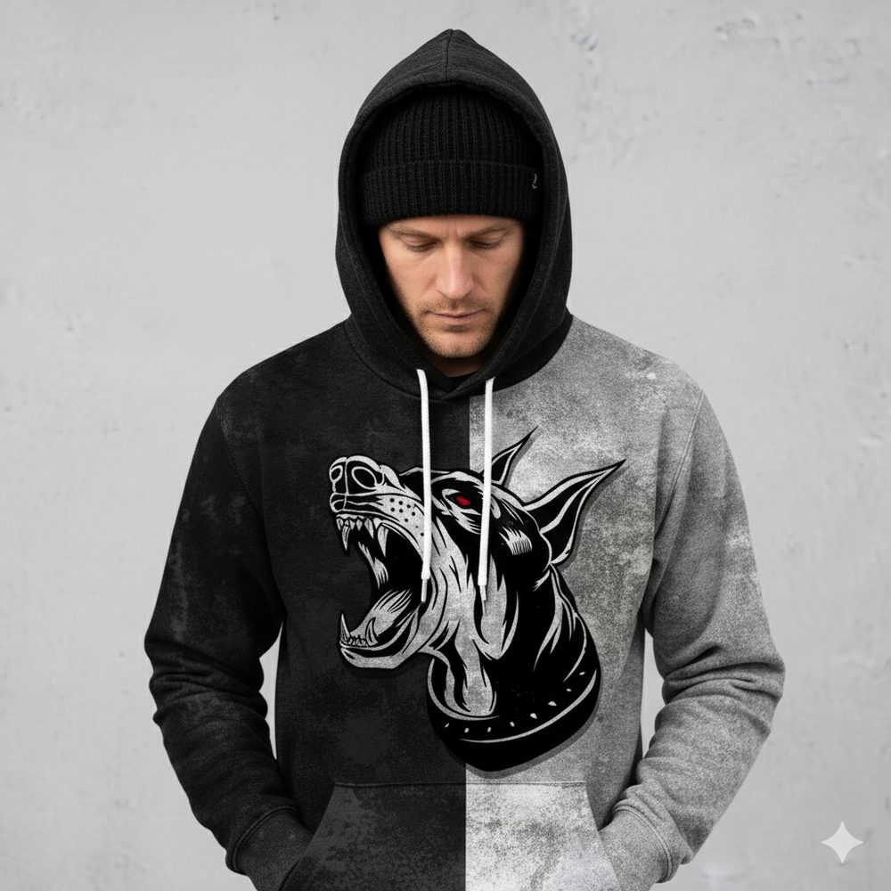 Herren Hoodie mit Muster | Lässig & Warm | Herbst/Winter