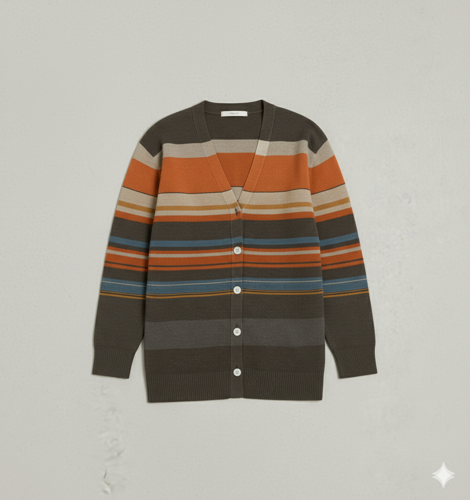 Damen Strickjacke mit abstraktem Print | Herbst/Winter | Stylisch