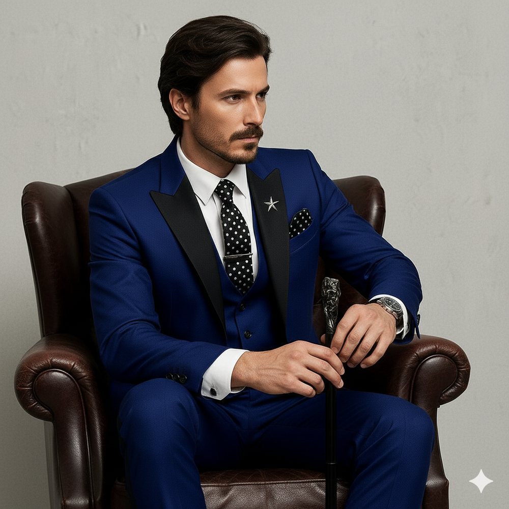 Herren 3-teiliger Anzug Slim Fit | Business Hochzeit Smoking