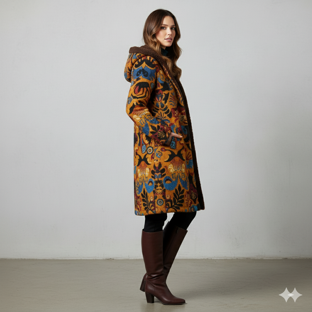 Damen Fleecejacke mit Kapuze | Plüsch & Kuschelig | Herbst/Winter