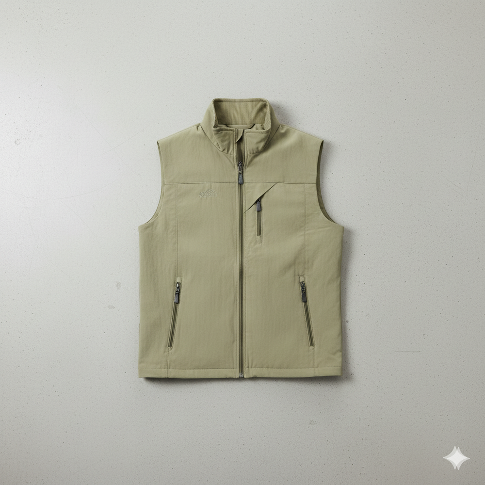Herren Outdoor Weste mit Reißverschluss | Leicht & Atmungsaktiv