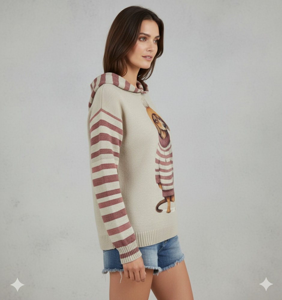 Weicher Damen Hoodie mit Tierprint