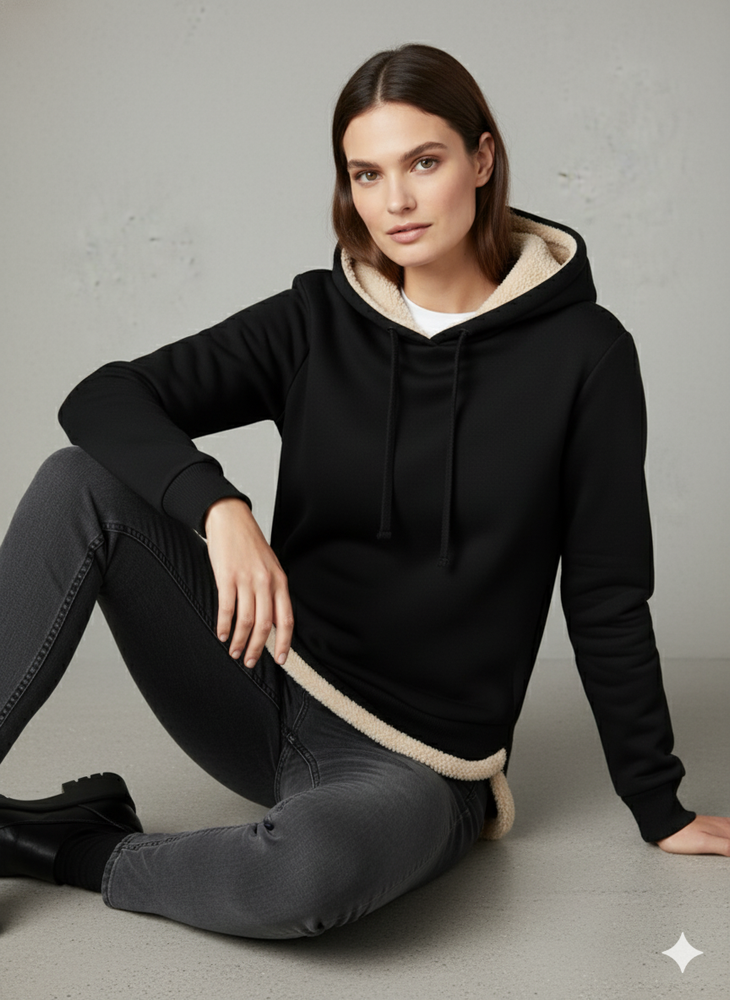 Kuscheliger Damen Hoodie mit Teddyfutter