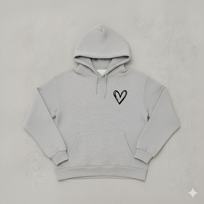 Damen Hoodie mit Herz Print | Lässig & Bequem