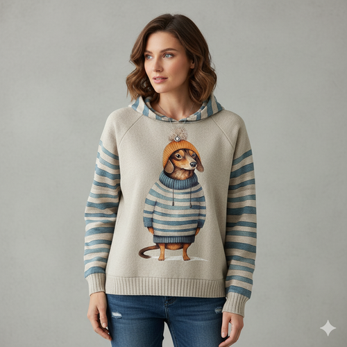 Weicher Damen Hoodie mit Tierprint