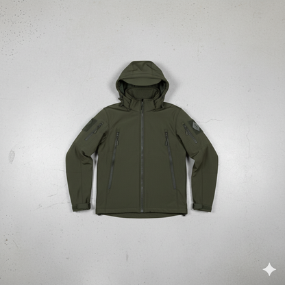 Herren Outdoor Taktikanzug mit Kapuze | Wasserabweisend & Winter
