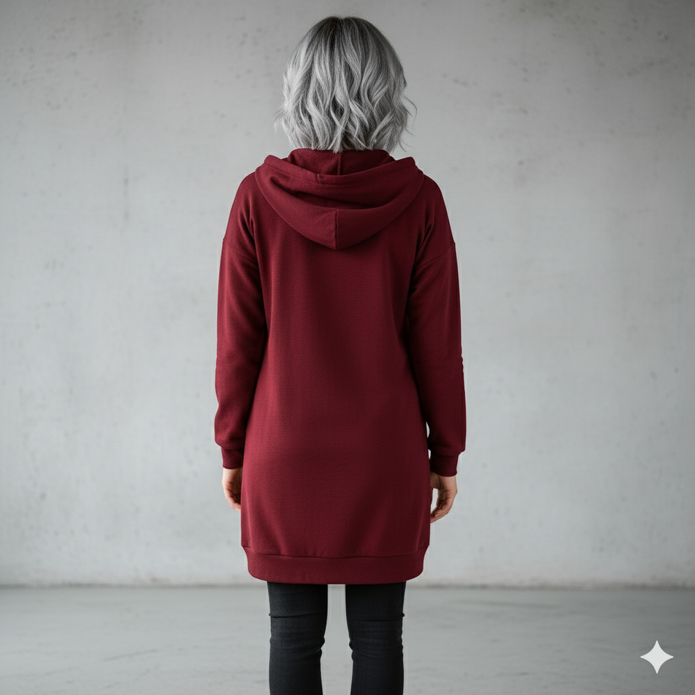 Lässiges Damen Hoodie mit Knopfleist