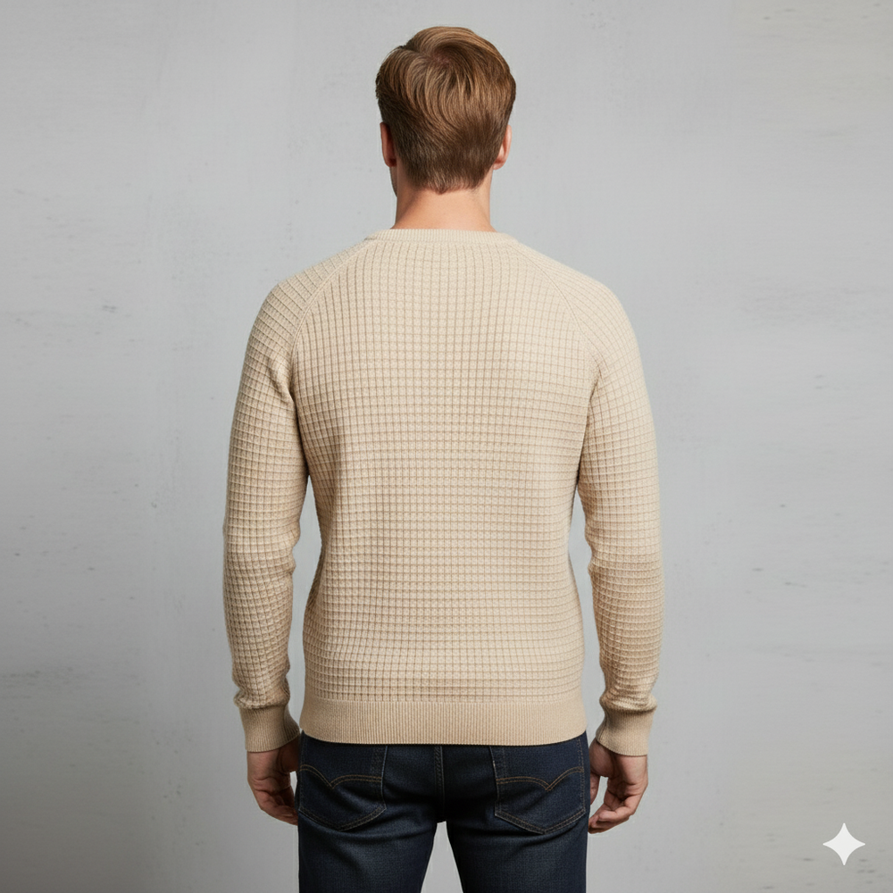 Herren Baumwollpullover mit Karomuster | Modern & Bequem