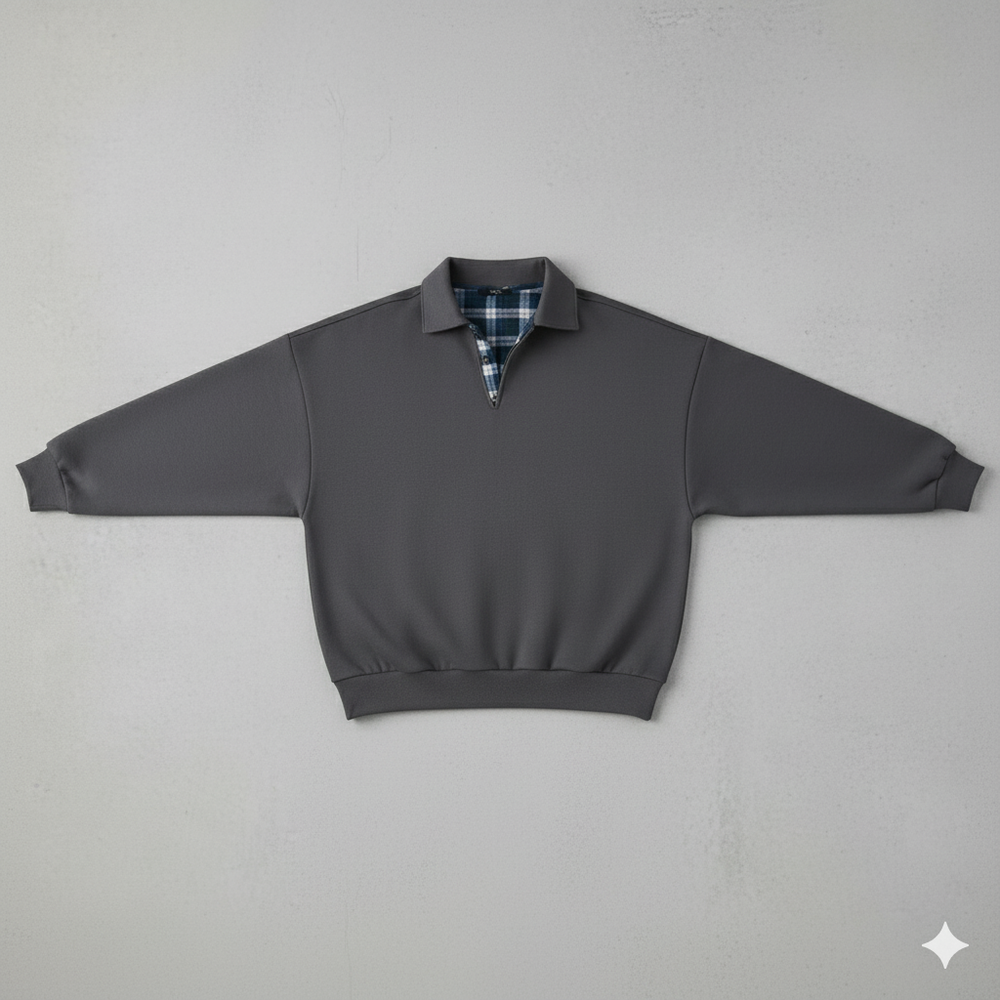 Lässiger Herrenpullover mit Reverskragen | Bequem | Freizeit