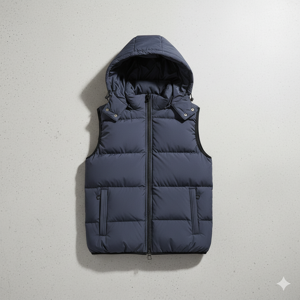 Herren Steppweste mit Kapuze | Warm & Bequem | Herbst/Winter