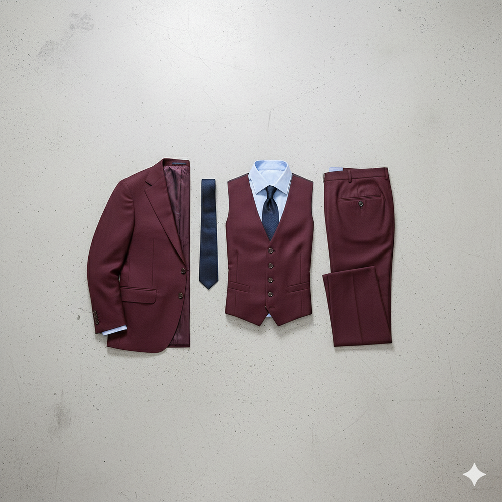 Herren Anzug 3-teilig | Slim Fit Elegant für Hochzeit & Business