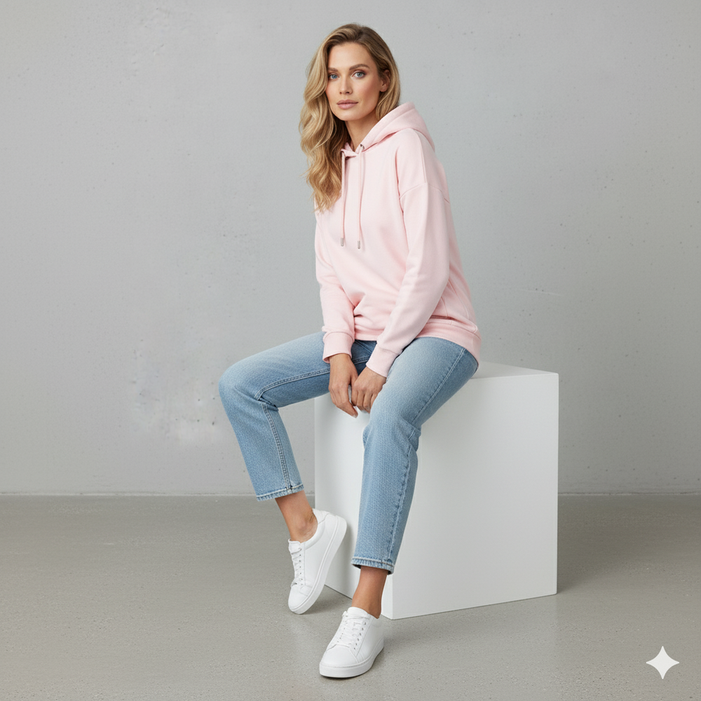 Lässiger Damen Hoodie mit Rückendruck