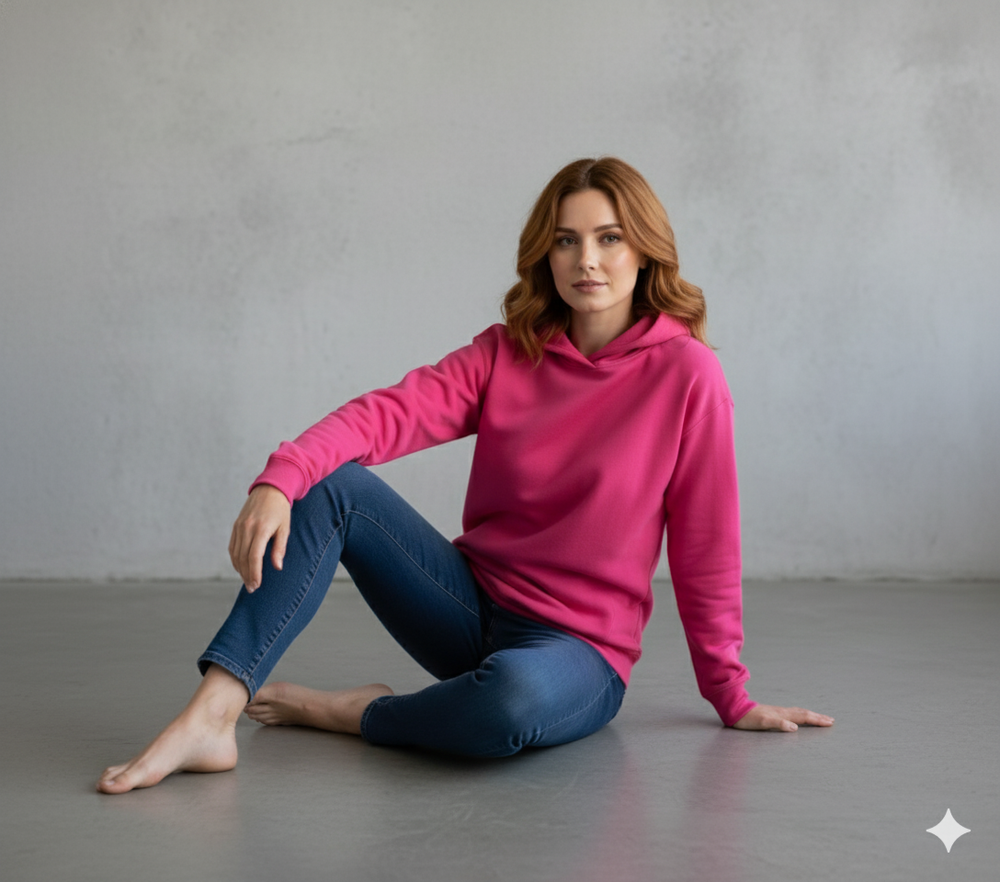 Lässiger Damen Hoodie mit Rückendruck