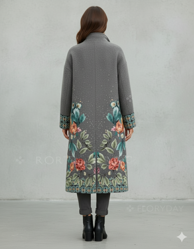 Damen Wollmantel mit Karomuster | Oversize & Warm | Winter